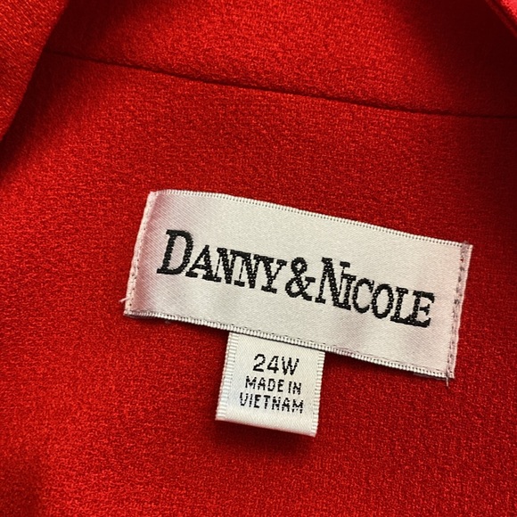 Danny & Nicole red women’s blazer jacket hook & eye closure plus size 24W - Picture 8 of 15